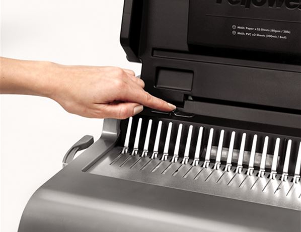 מכשיר כריכה חשמלי בספירלים פלסטיק Fellowes Quasar E500