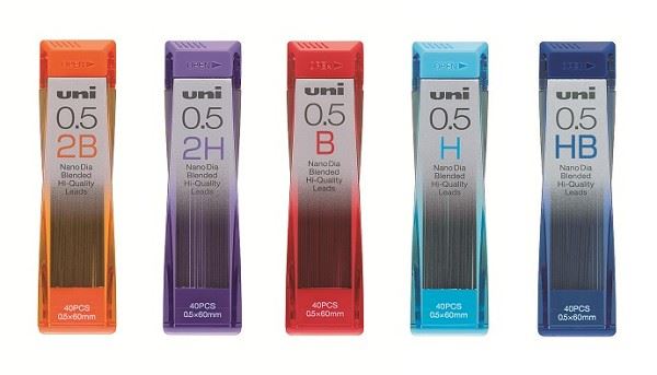 עופרות 0.5 Uniball עובי 2H