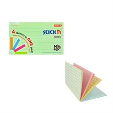 פתקיות ממו צבעוניות 76X127 שורות Hopax Stick'n בצלאל ציוד משרדי
