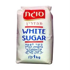 סוכר לבן 1 ק"ג בשקית / צנצנת, סוגת בצלאל ציוד משרדי