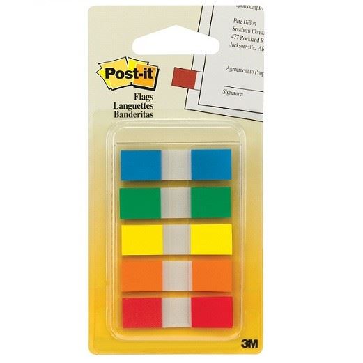 דגלוני סימון צרים 5 צבעים 3M Post-it 683-5CF