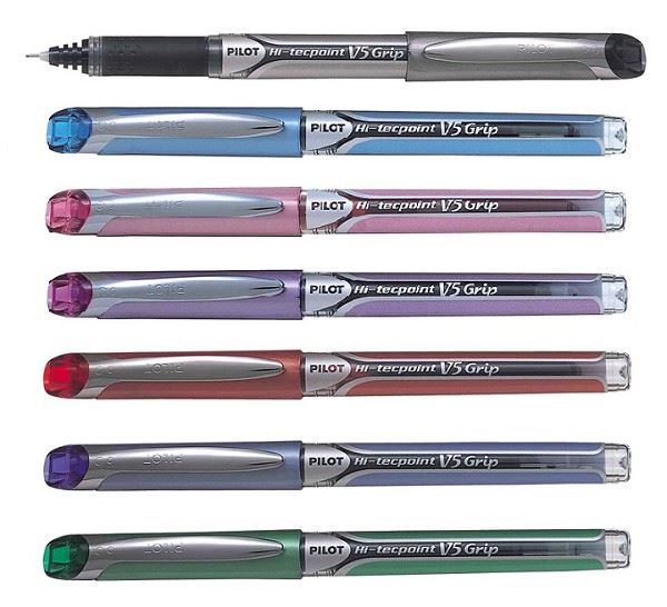 עט עם דיו נוזלי V5-Grip צבע ורוד