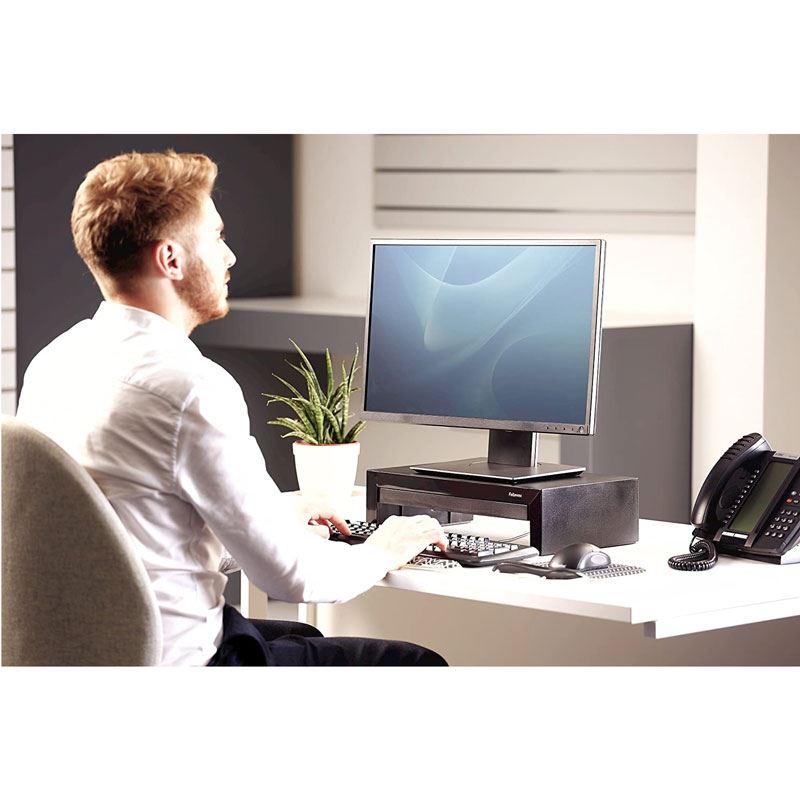 מעמד הגבהה + מגירה למסך מחשב Fellowes