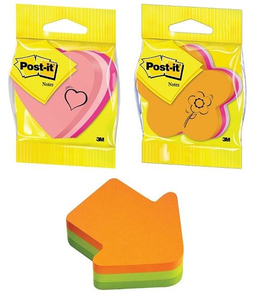 פתקיות 3M Post-it בצורת כוכב