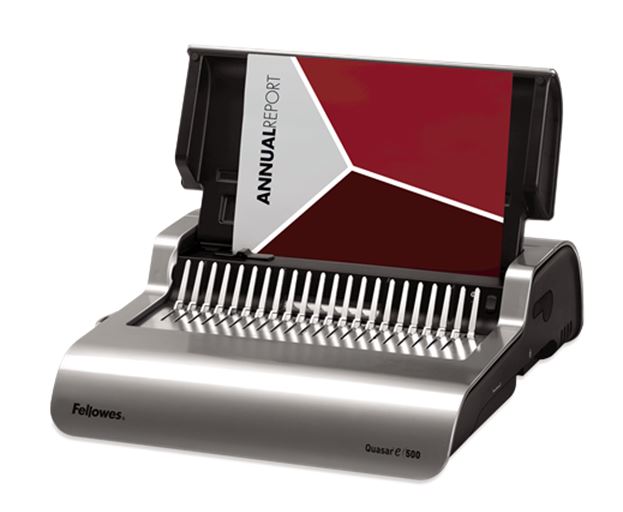 מכשיר כריכה חשמלי בספירלים פלסטיק Fellowes Quasar E500