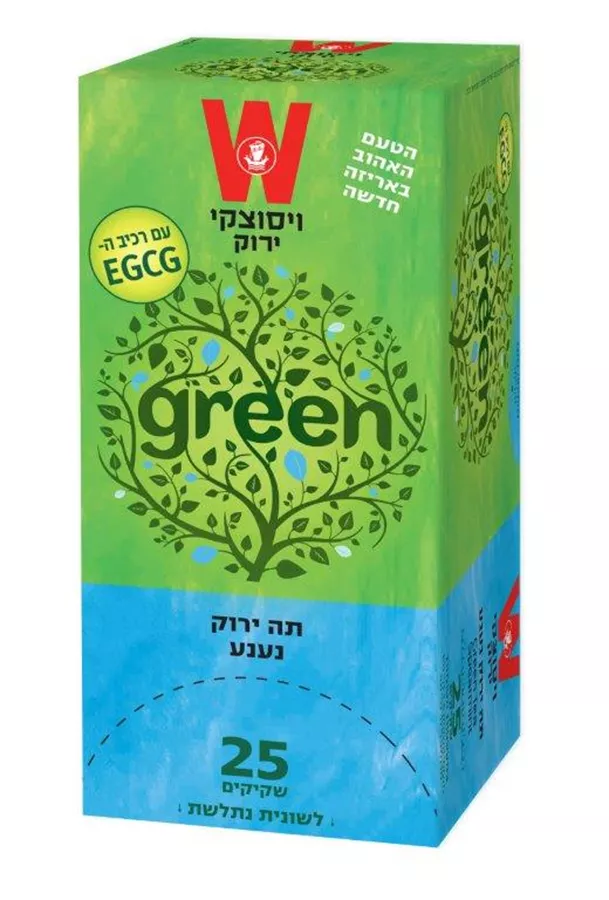 תה ירוק עם נענע 25 שקיקים ויסוצקי