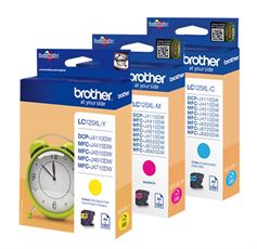 ראשי דיו מקוריים צבעוניים Brother LC-125XL בצלאל ציוד משרדי