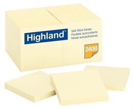 פתקיות צהובות 76X76 מ"מ Highland 6549 בצלאל ציוד משרדי