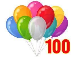 100 בלונים צבעוניים בצלאל ציוד משרדי