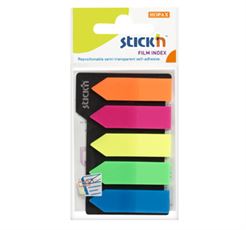 דגלוני סימון חץ 5 צבעים Hopax Stick'n 42x12 בצלאל ציוד משרדי