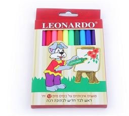 12 טושים צבעוניים Leonardo בצלאל ציוד משרדי