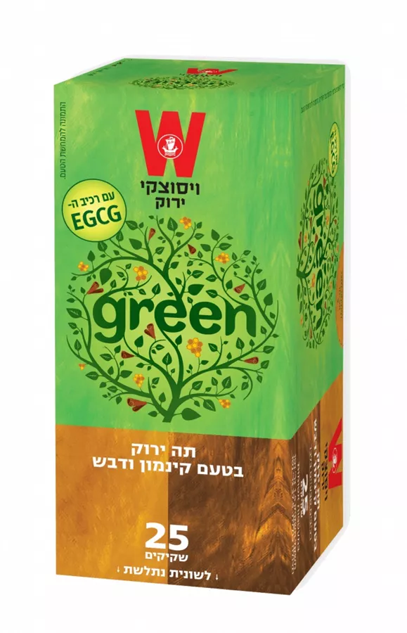 תה ירוק קינמון ודבש 25 שקיקים ויסוצקי