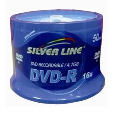 50 די וי די לצריבה בקייק Silver Line DVD-R בצלאל ציוד משרדי