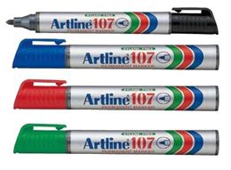 טוש פרמננטי ראש עגול, גוף פלסטי Artline 107 בצלאל ציוד משרדי