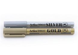 טוש מטאלי על בסיס שמן, זהב / כסף, Artline 990XF בצלאל ציוד משרדי