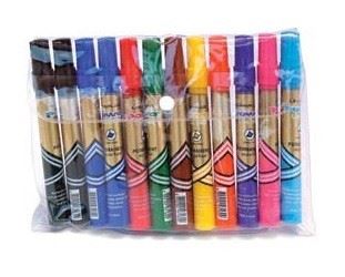 סט 12 טושים פרמננטיים ראש שטוח (90)