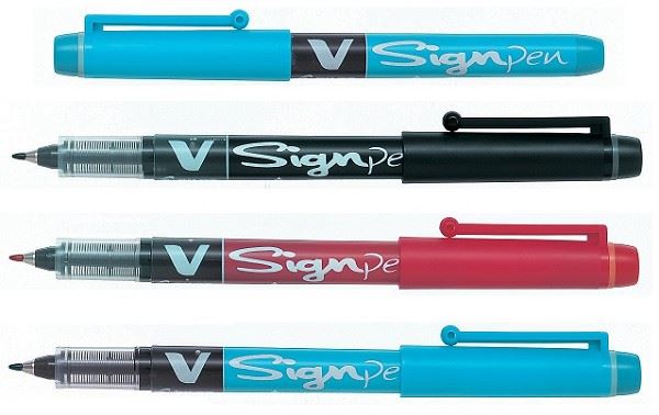 עט V-Signpen צבע תכלת