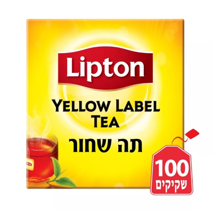 תה שחור ליפטון, 100 שקיקים באריזה