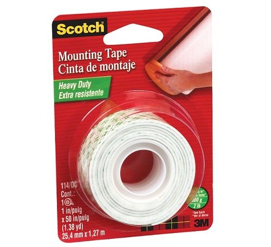 דבק דו צדדי ספוגי לבן 3M Scotch 110/114