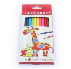 12 עפרונות צבעוניים Leonardo בצלאל ציוד משרדי