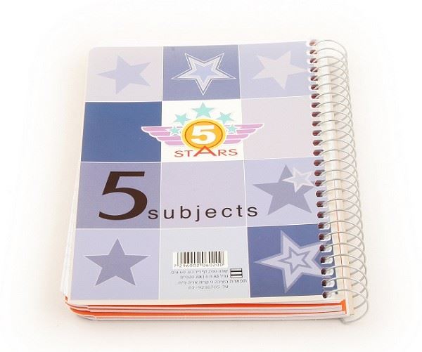 מחברת ספירל, 2 נושאים, גודל A4 - דפי שורה