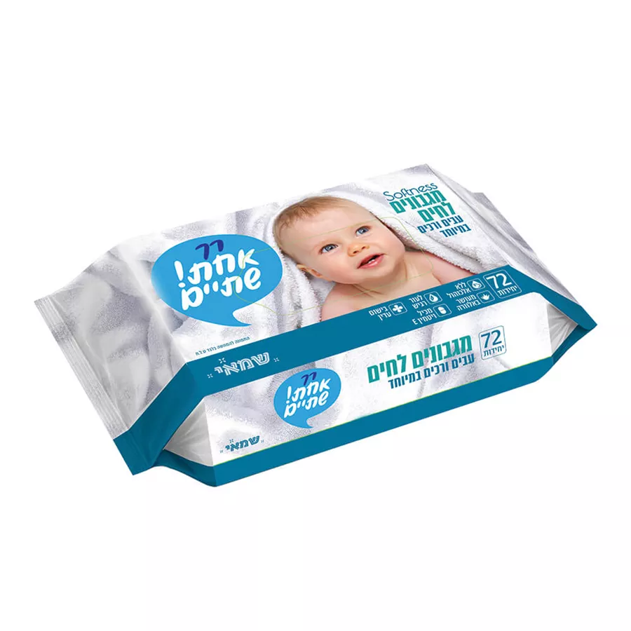 מגבונים לחים 72 יח' סופטנס  -עבים ורכים במיוחד