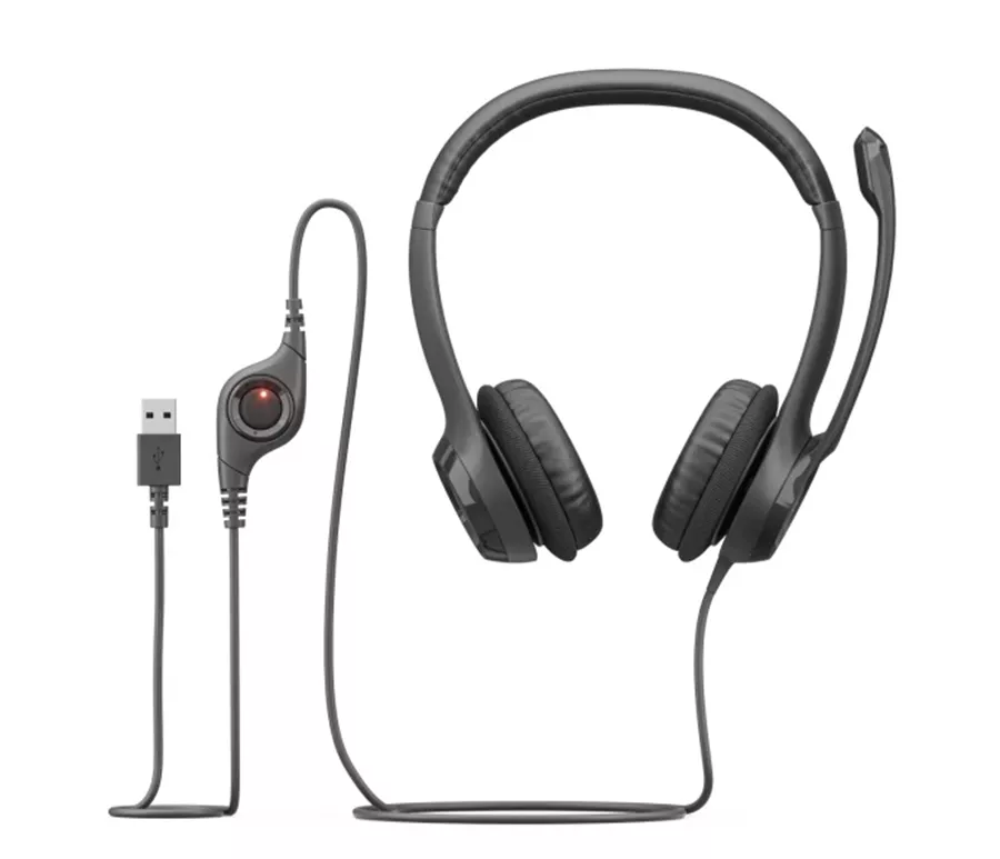 אוזניות עם מיקרופון USB H390 לוג'יטק