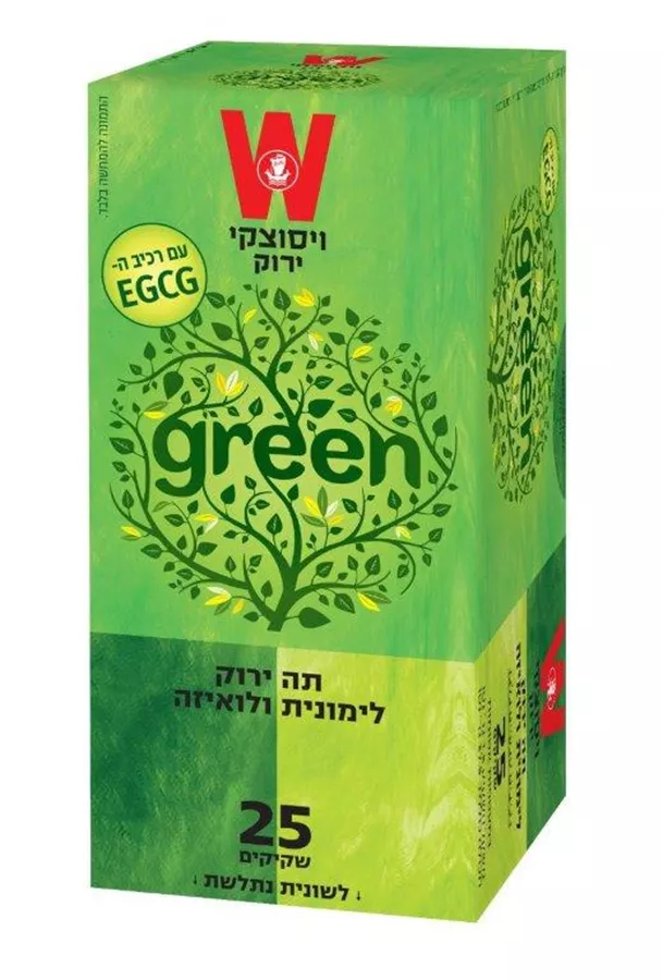 תה ירוק לימונית ולואיזה 25 שקיקים ויסוצקי