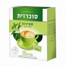 סוכרזית סטיביה 100 מנות אישיות בצלאל ציוד משרדי